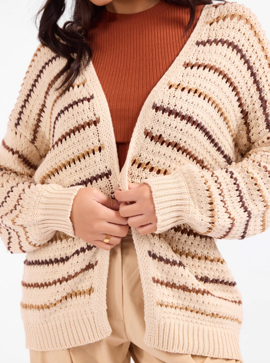 LOST RANGE STRIPE CARDIGAN