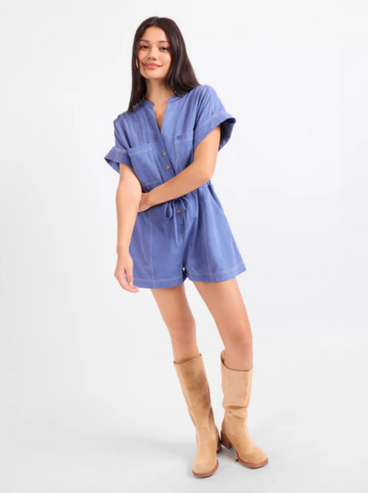 SOFTLY YOURS SHORT SLEEVE ROMPER