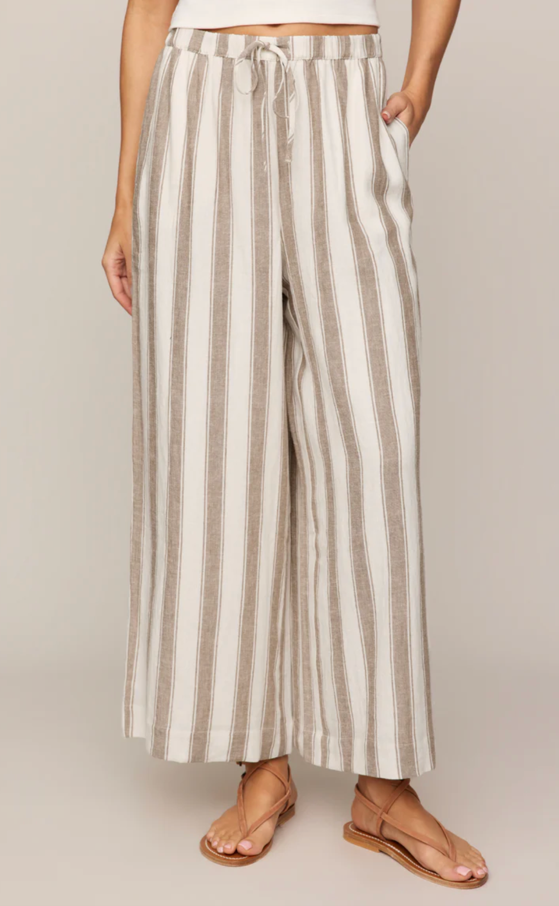 THE PERFECT LINEN STRIPED PANT