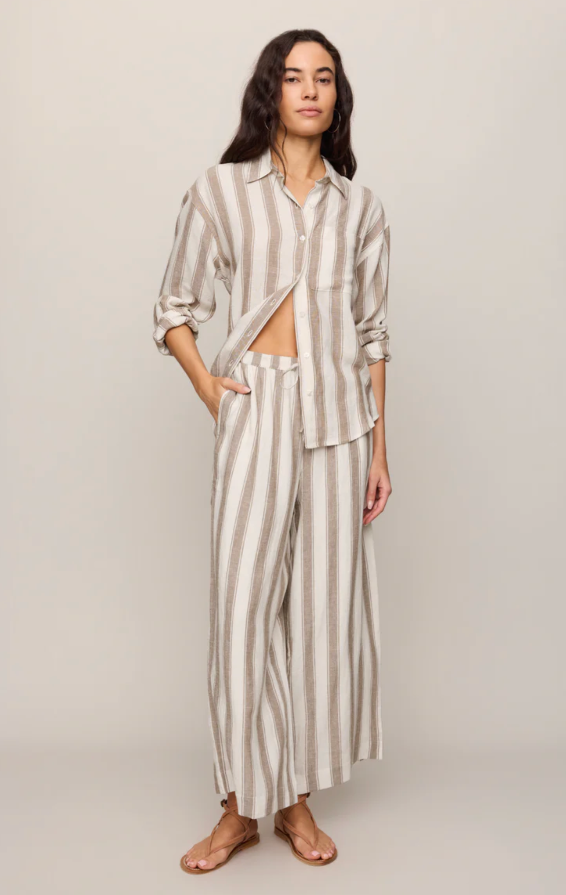 THE PERFECT LINEN STRIPED PANT