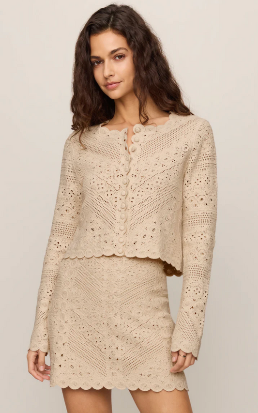 CRESSA CROPPED CROCHET CARDIGAN