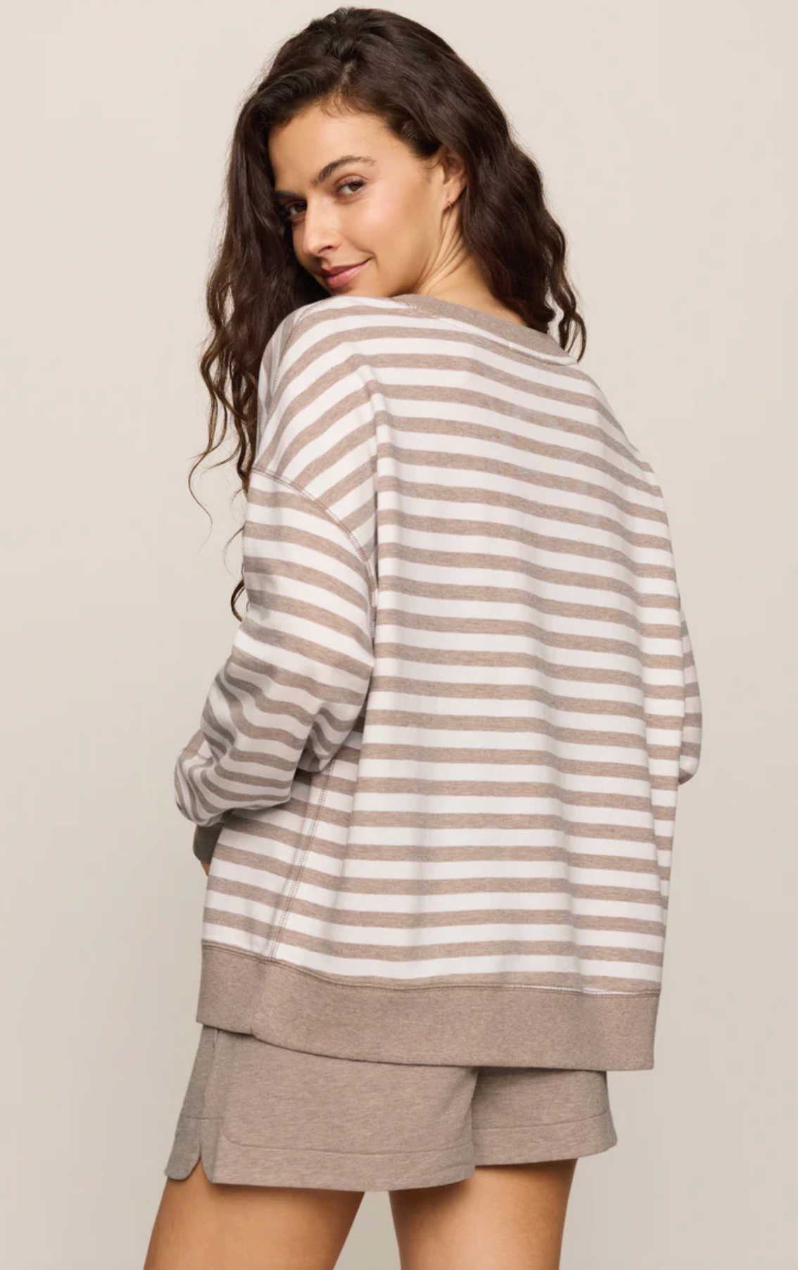 EVERYDAY FRENCH TERRY STRIPED CREW