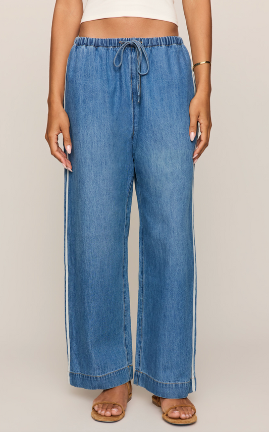 THE SIDELINES DENIM TRACK PANT
