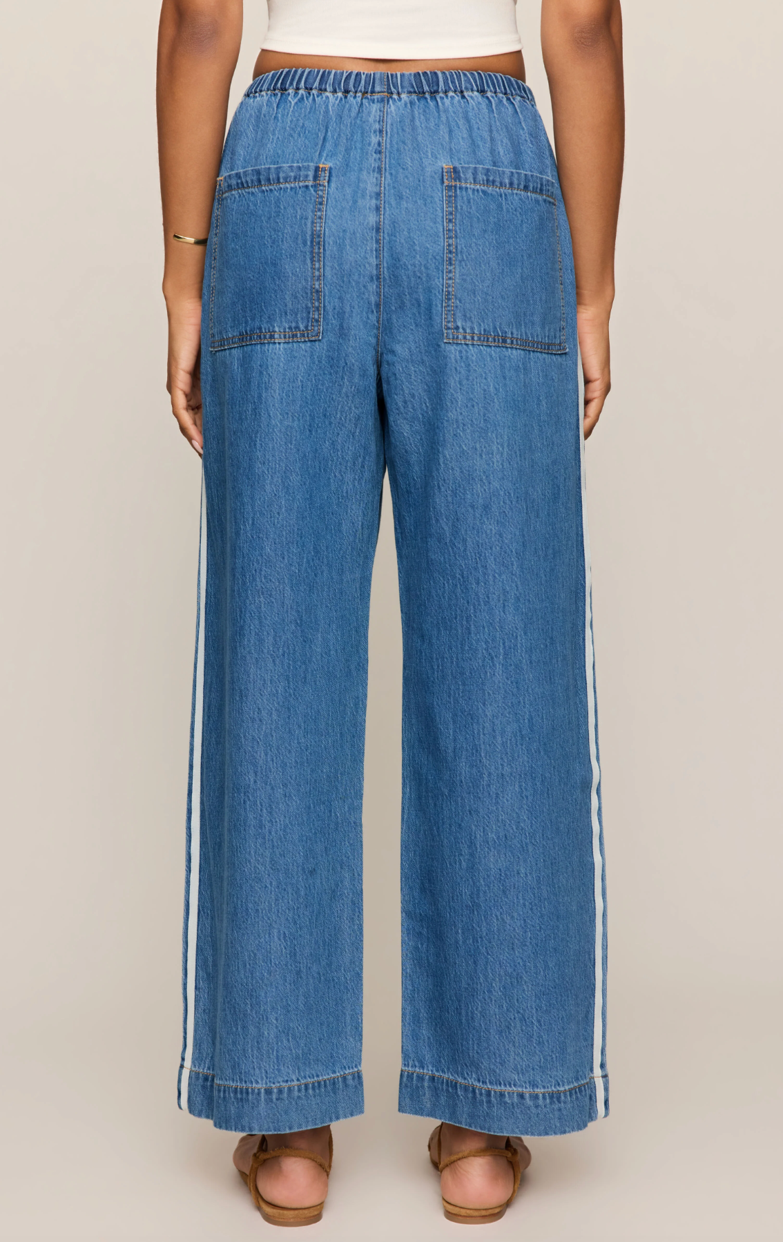 THE SIDELINES DENIM TRACK PANT