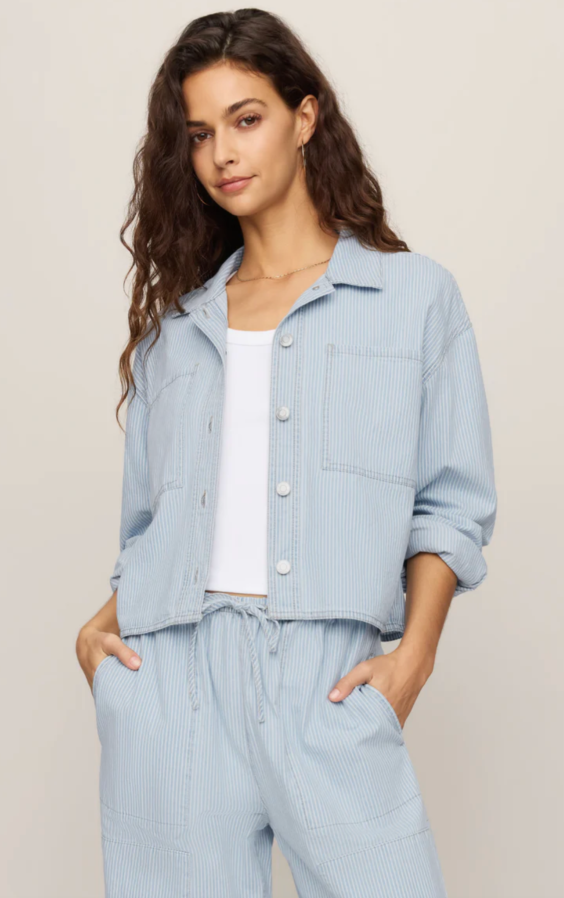 ERIN SOFT DENIM RAILROAD JACKET