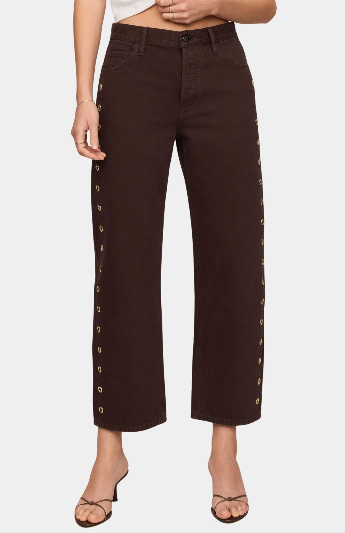 THE OFF DUTY BOWED ANKLE JEAN