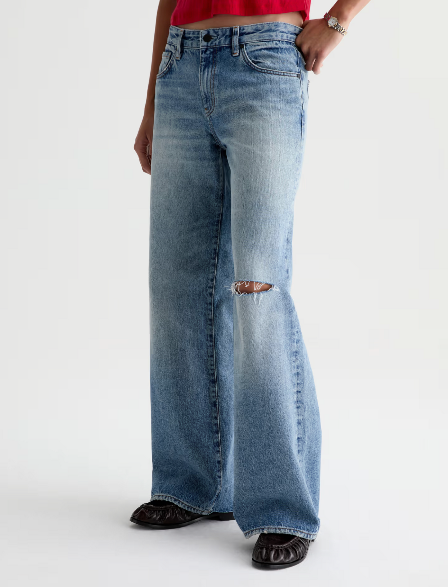 ADRIA LOW-RISE WIDE LEG JEAN