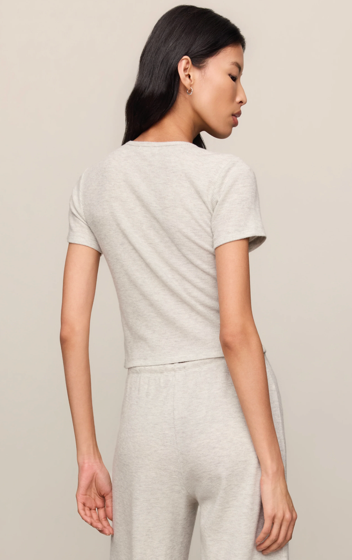 WAFFLE BRUSHED THERMAL TEE