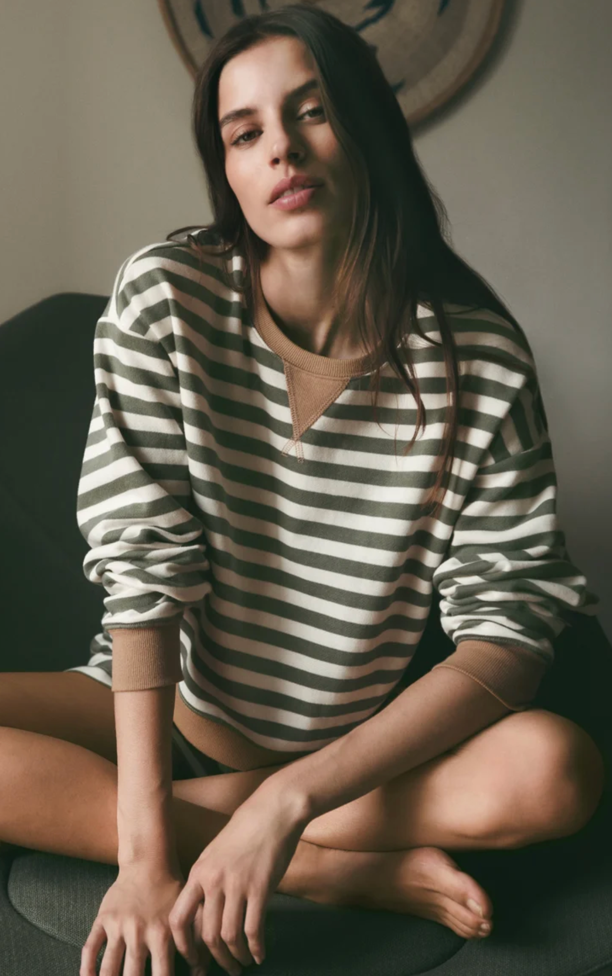 LOW KEY STRIPE SWEATSHIRT