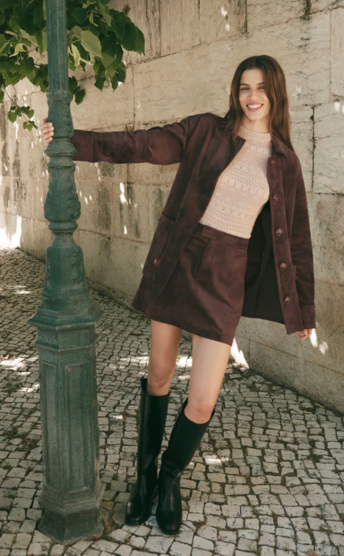 PERRI SUEDE MINI SKIRT