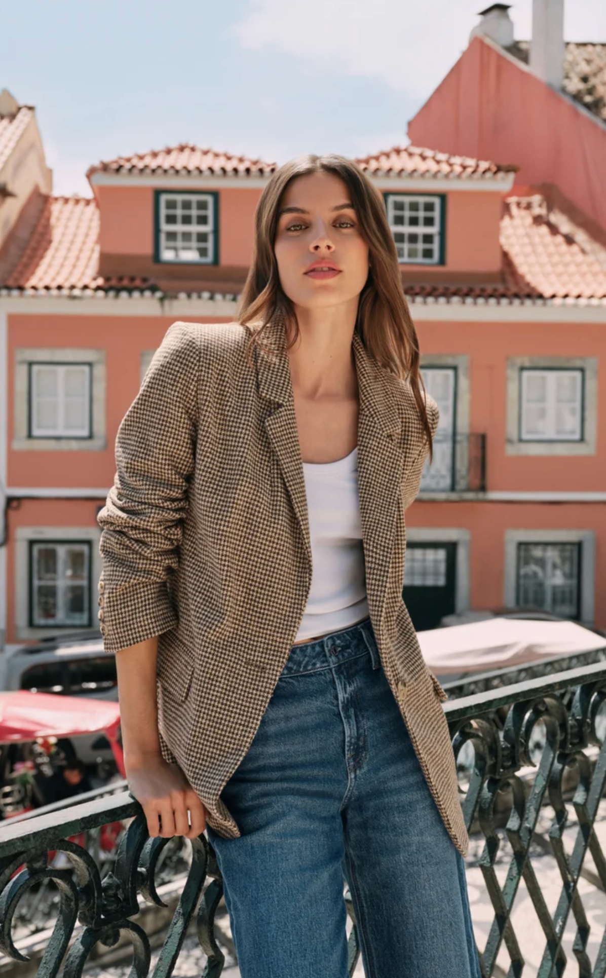 EVAN HOUNDSTOOTH BLAZER