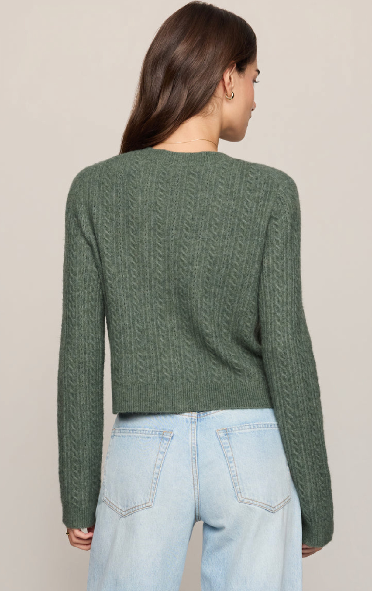 MEDINA CABLE POINTELLE CARDIGAN
