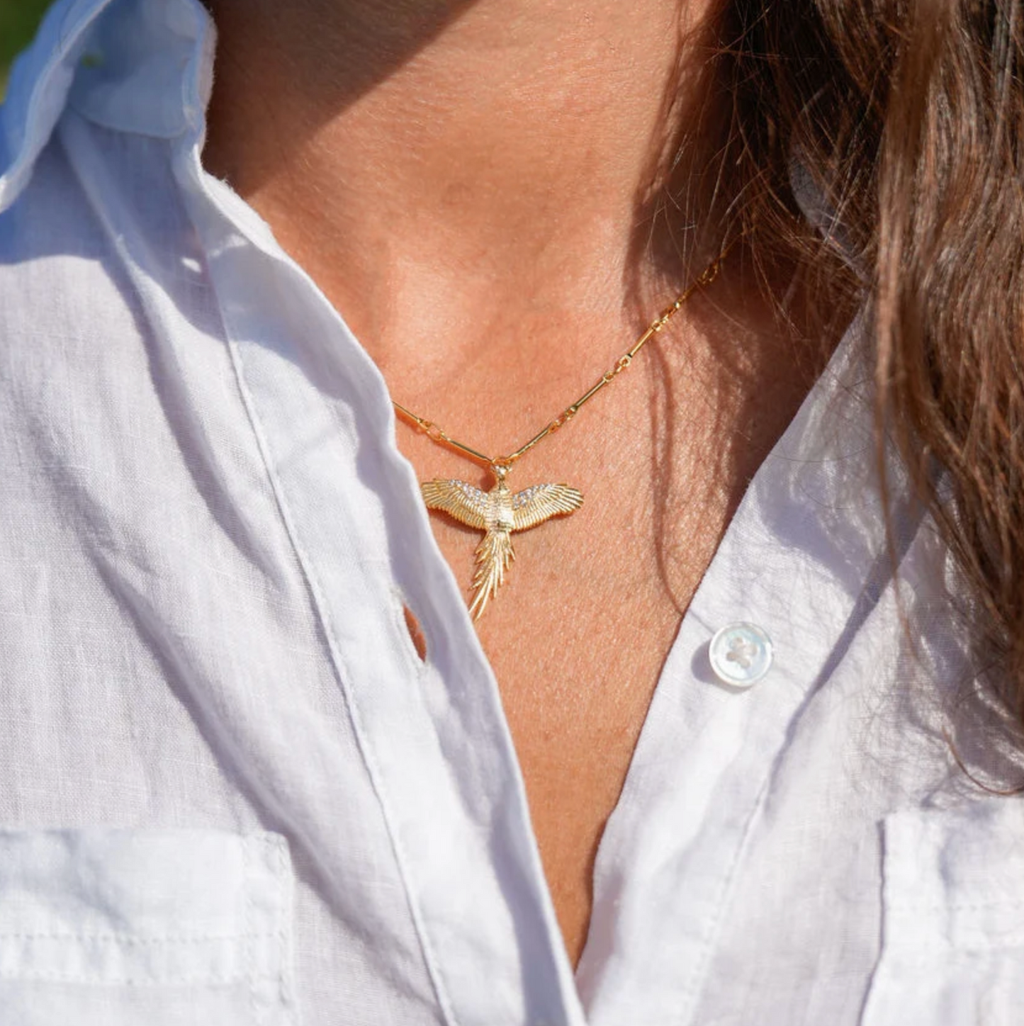 PHEASANT PENDANT NECKLACE