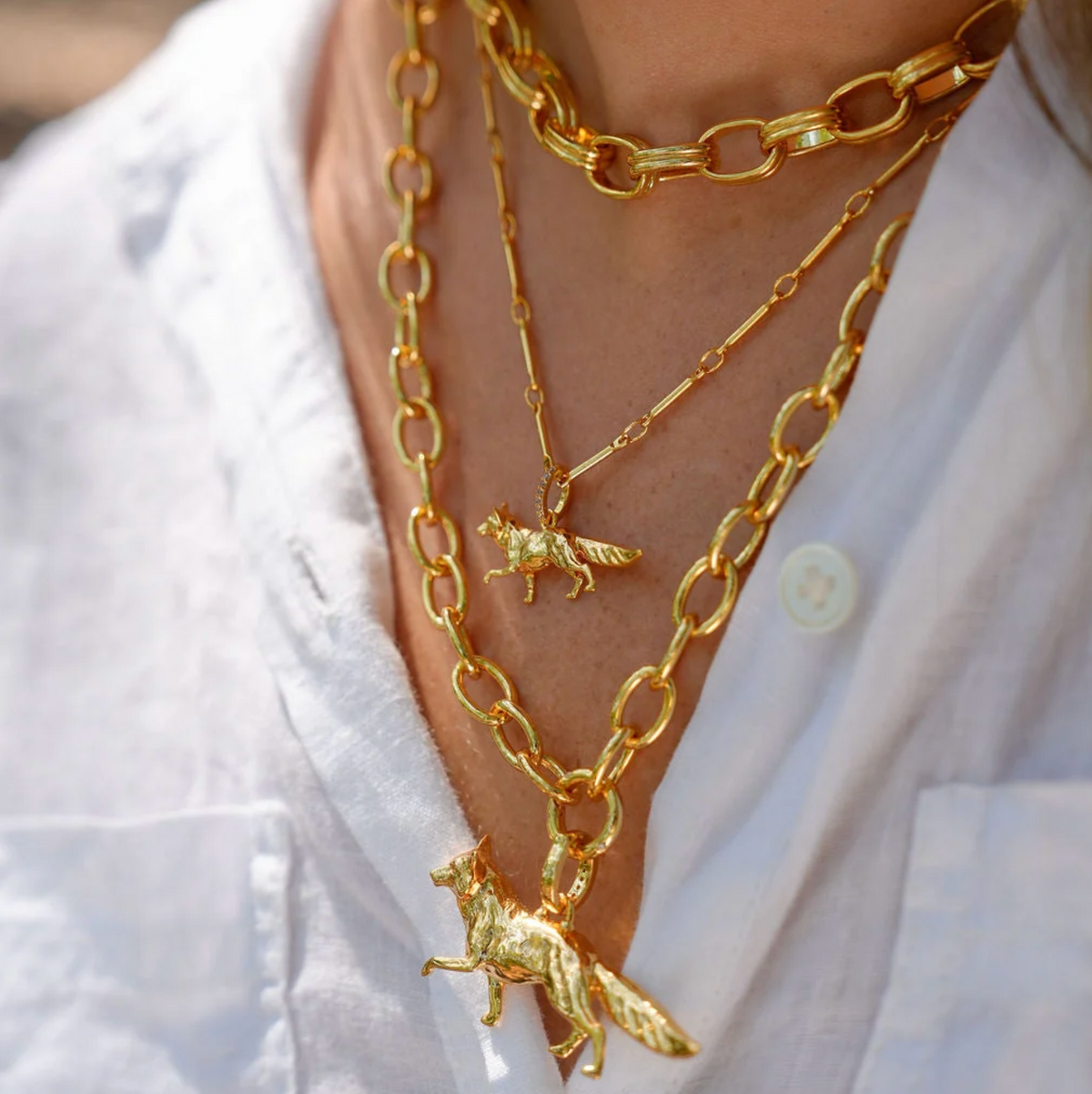 FOX STATEMENT NECKLACE