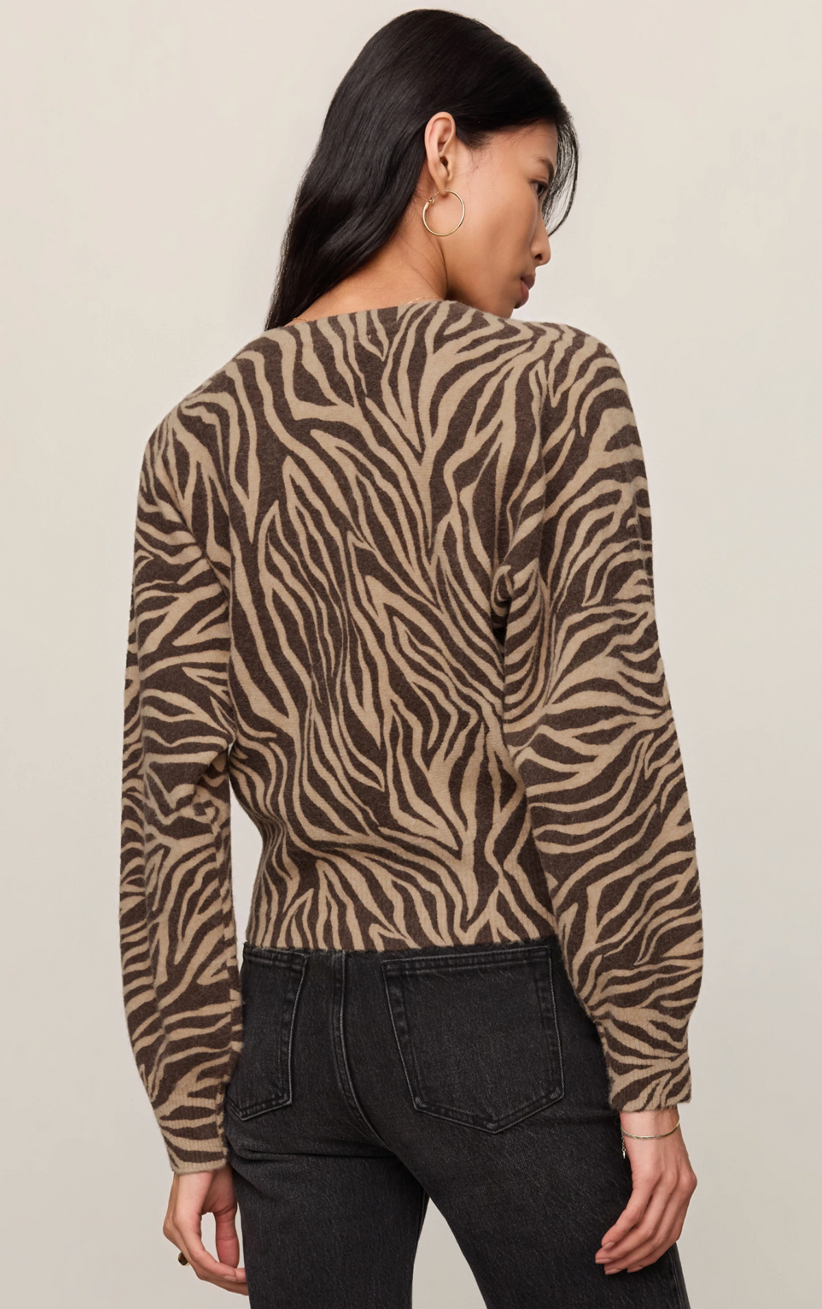 ALL THE WILD ZEBRA CARDIGAN