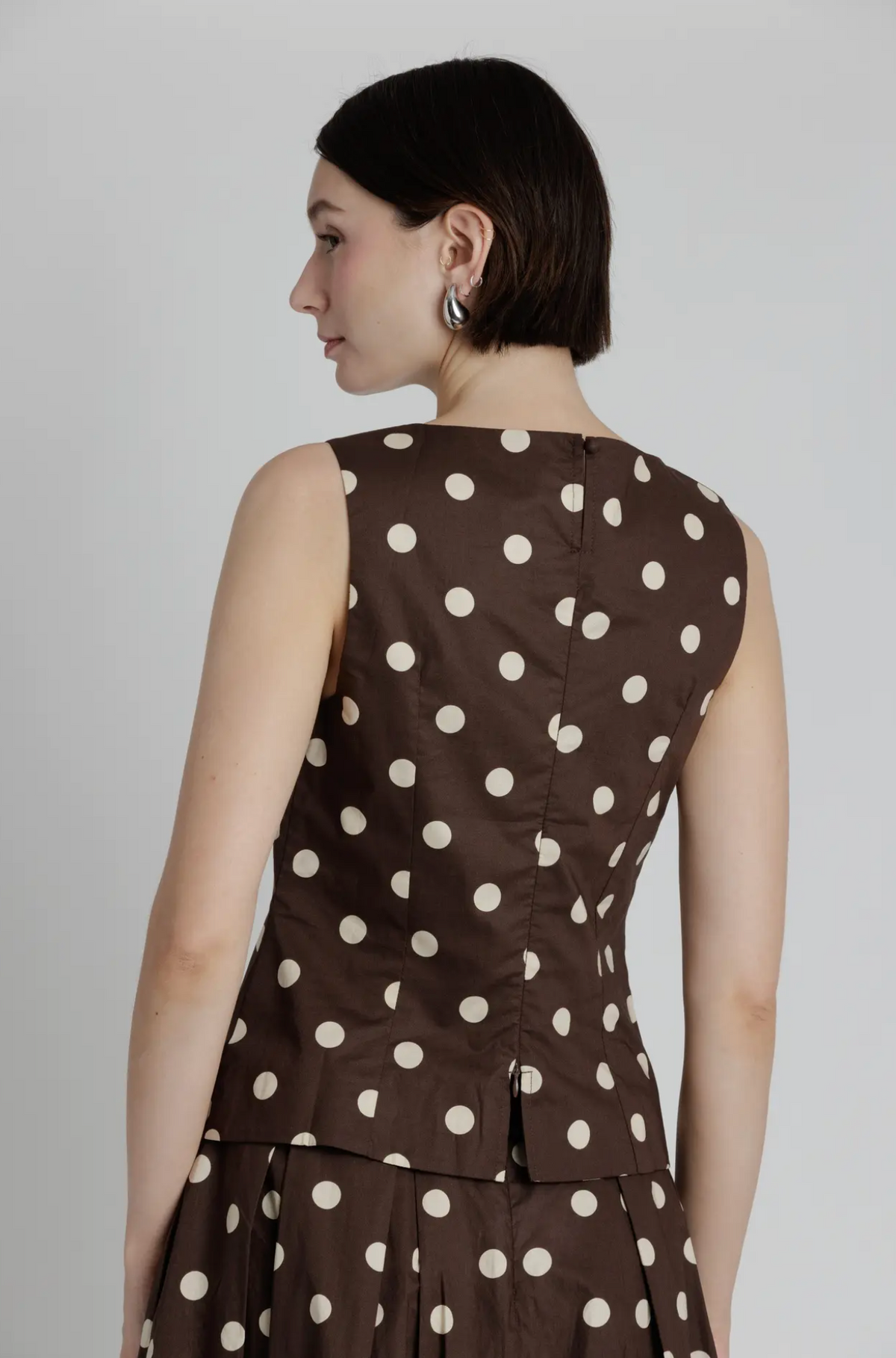 POLKA DOT TAILORED BLOUSE