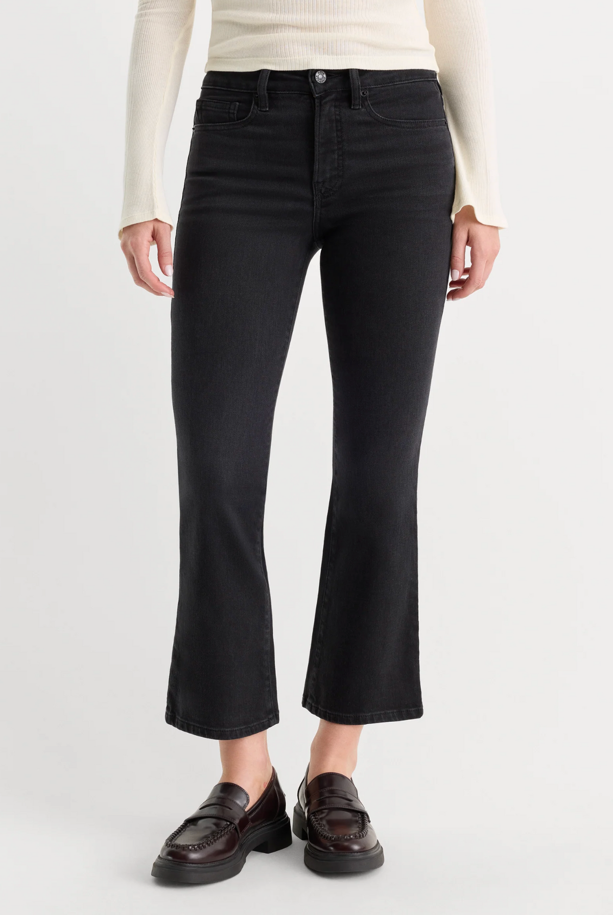 GOOD LEGS CROP MINI BOOT JEANS