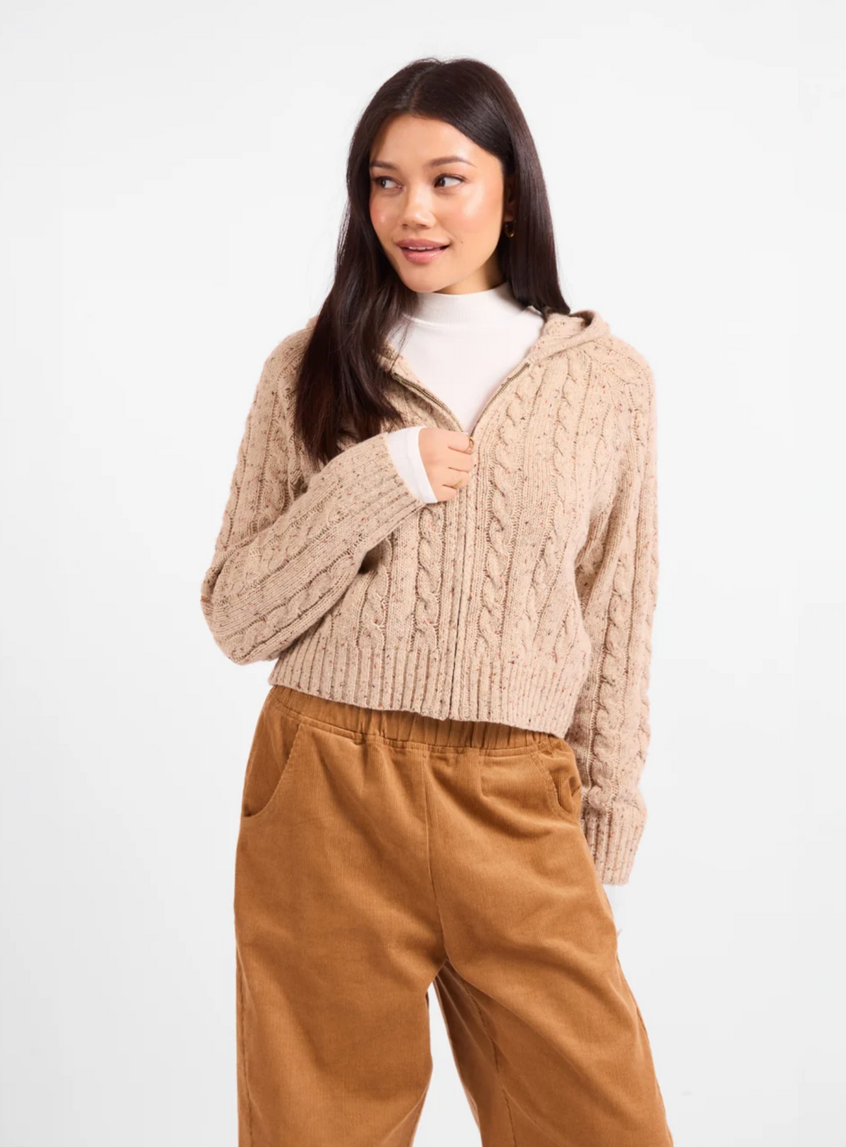 EFFORTLESS CABLE KNIT CARDIGAN