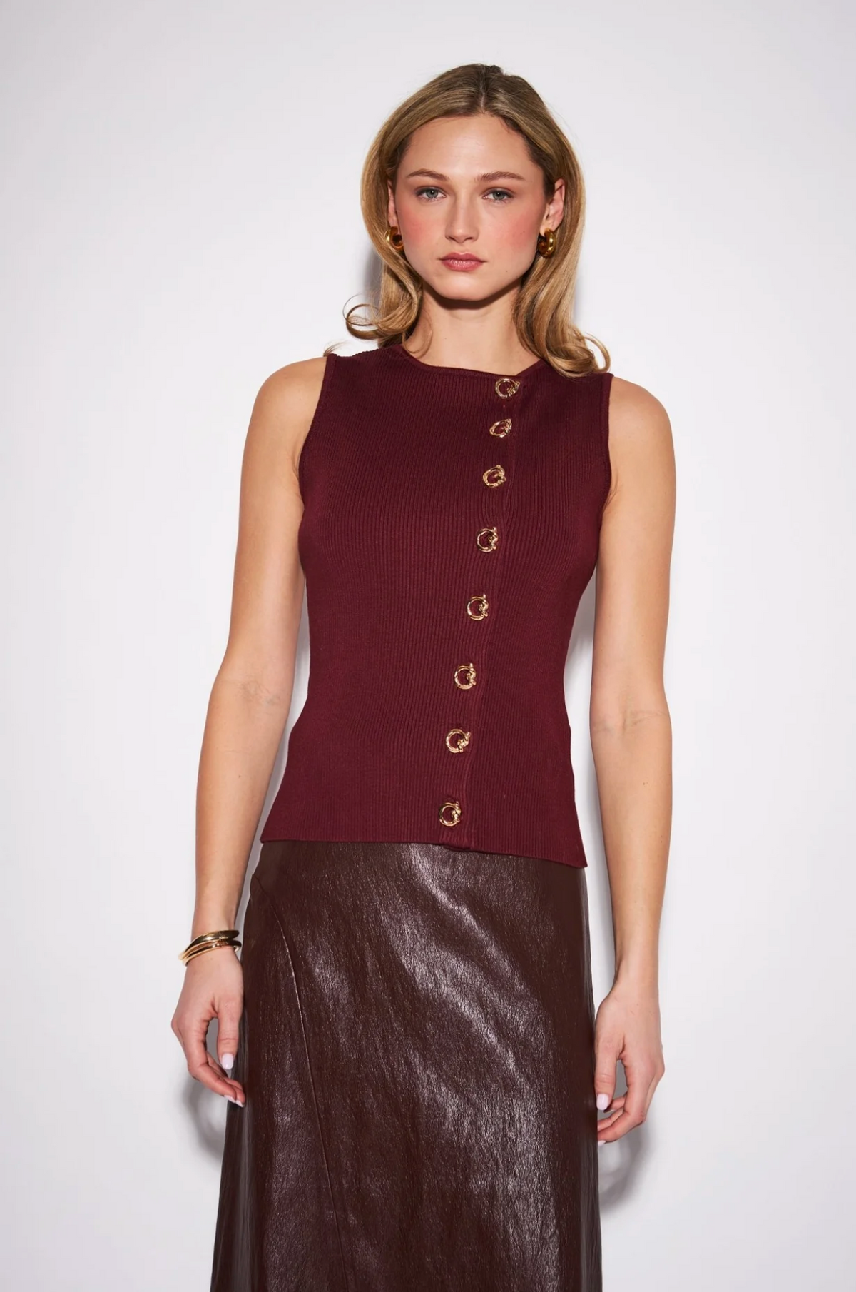 SUTTON SLEEVELESS KNIT VEST