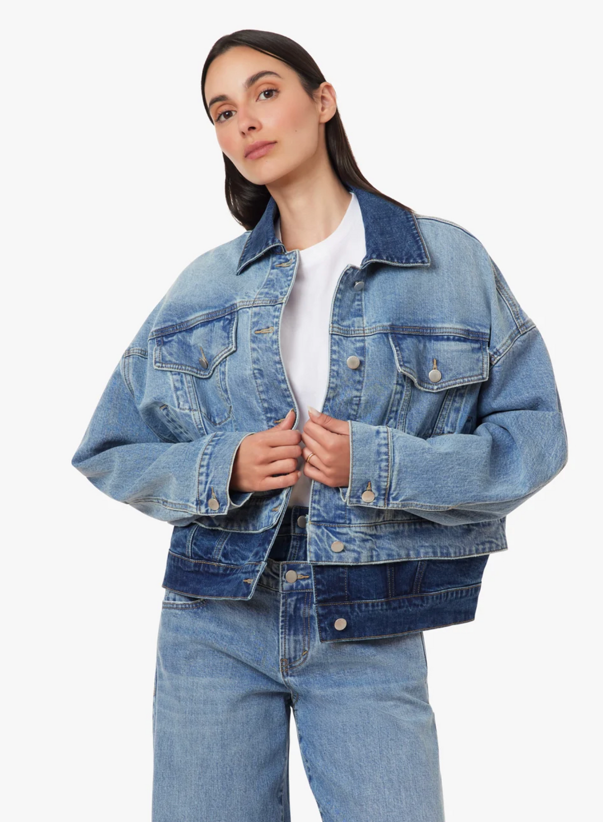 DOUBLE DENIM TRUCKER JACKET