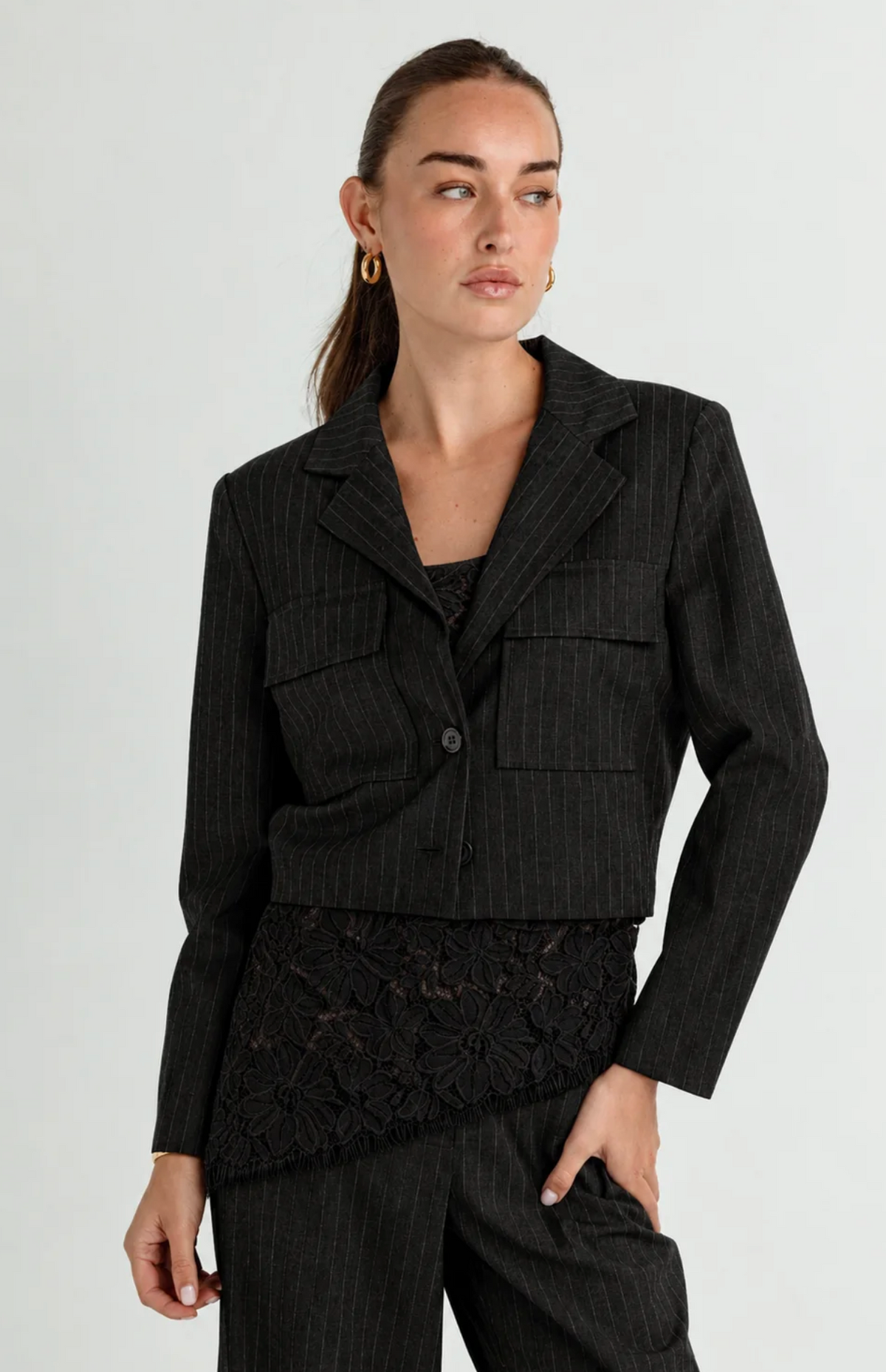PINSTRIPE AZULA JACKET