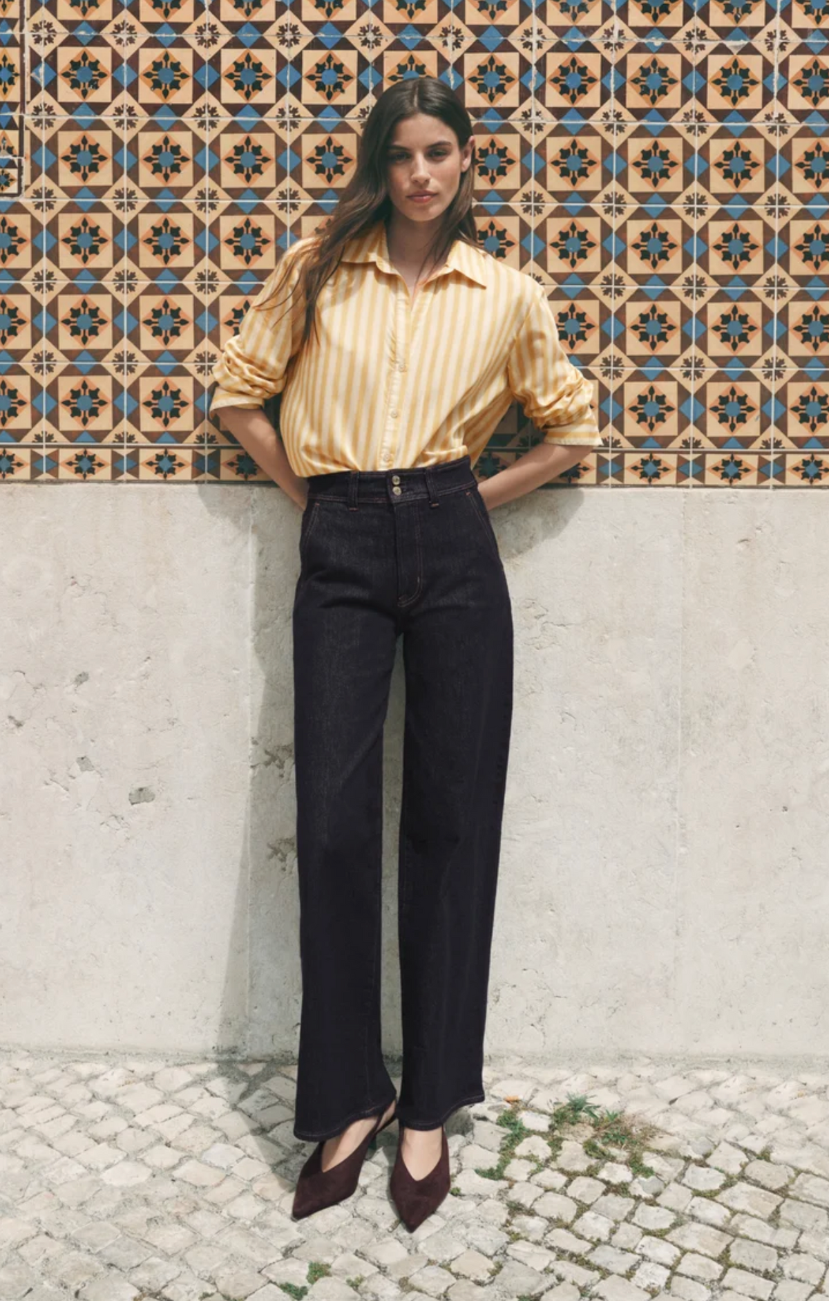 THE ATLIER HIGH RISE TROUSER DENIM