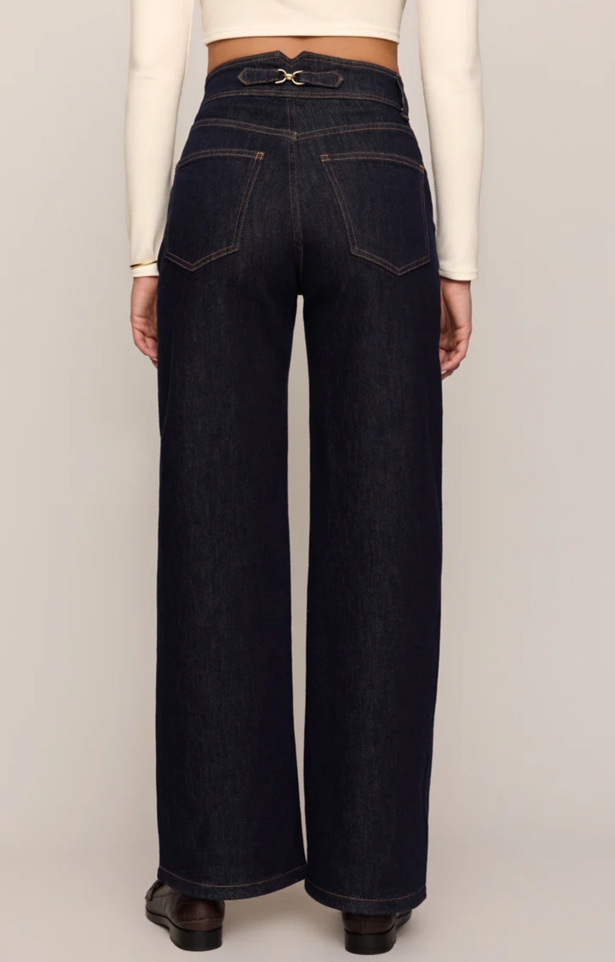 THE ATLIER HIGH RISE TROUSER DENIM
