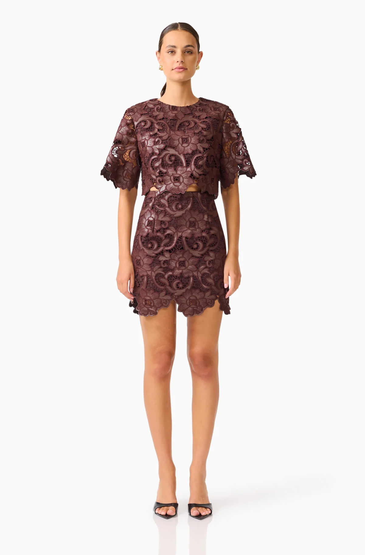 NOVELLE TOP AND MINI SKIRT SET
