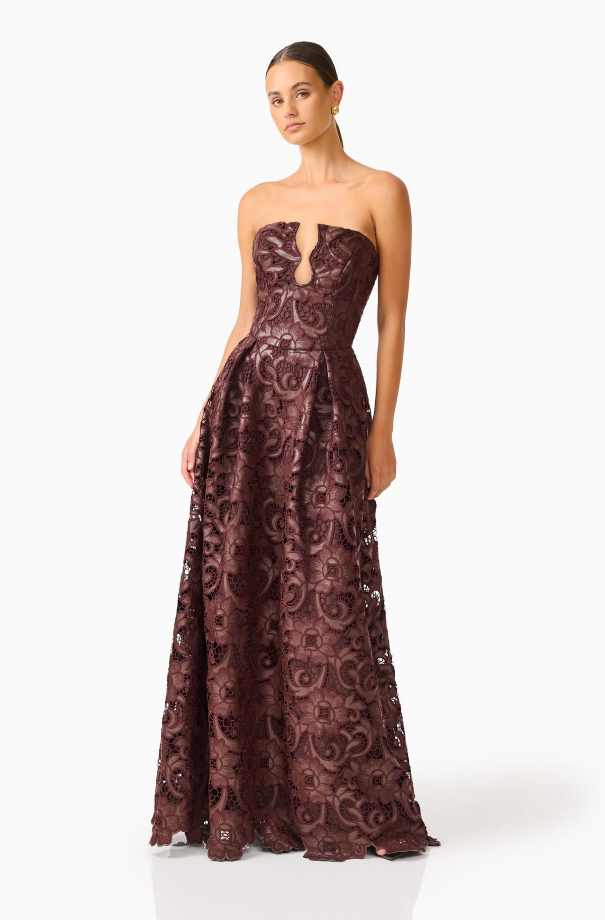 NOVELLE CUTOUT SWEETHEART MAXI DRESS