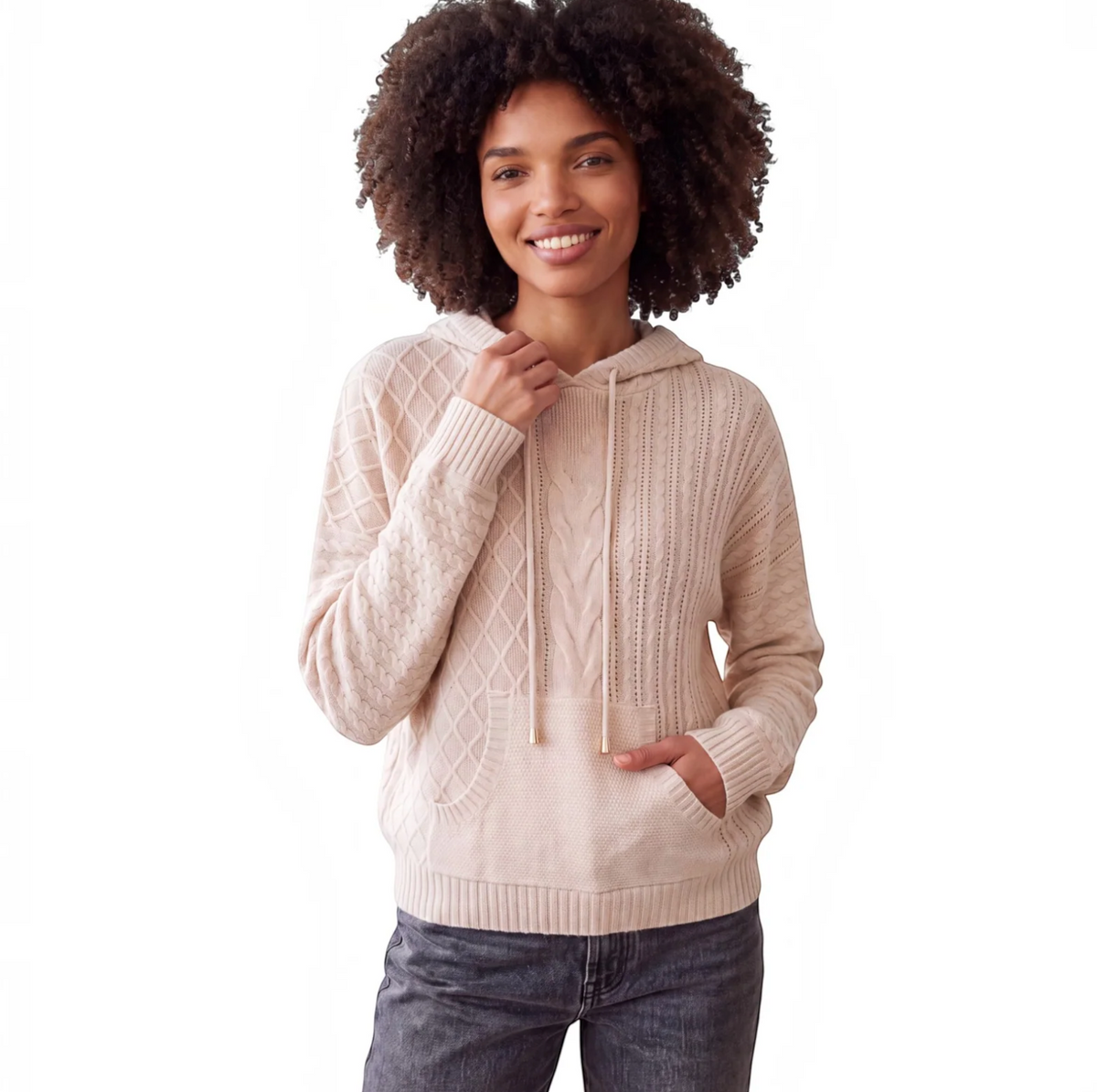 LOTTIE CABLE HOODIE