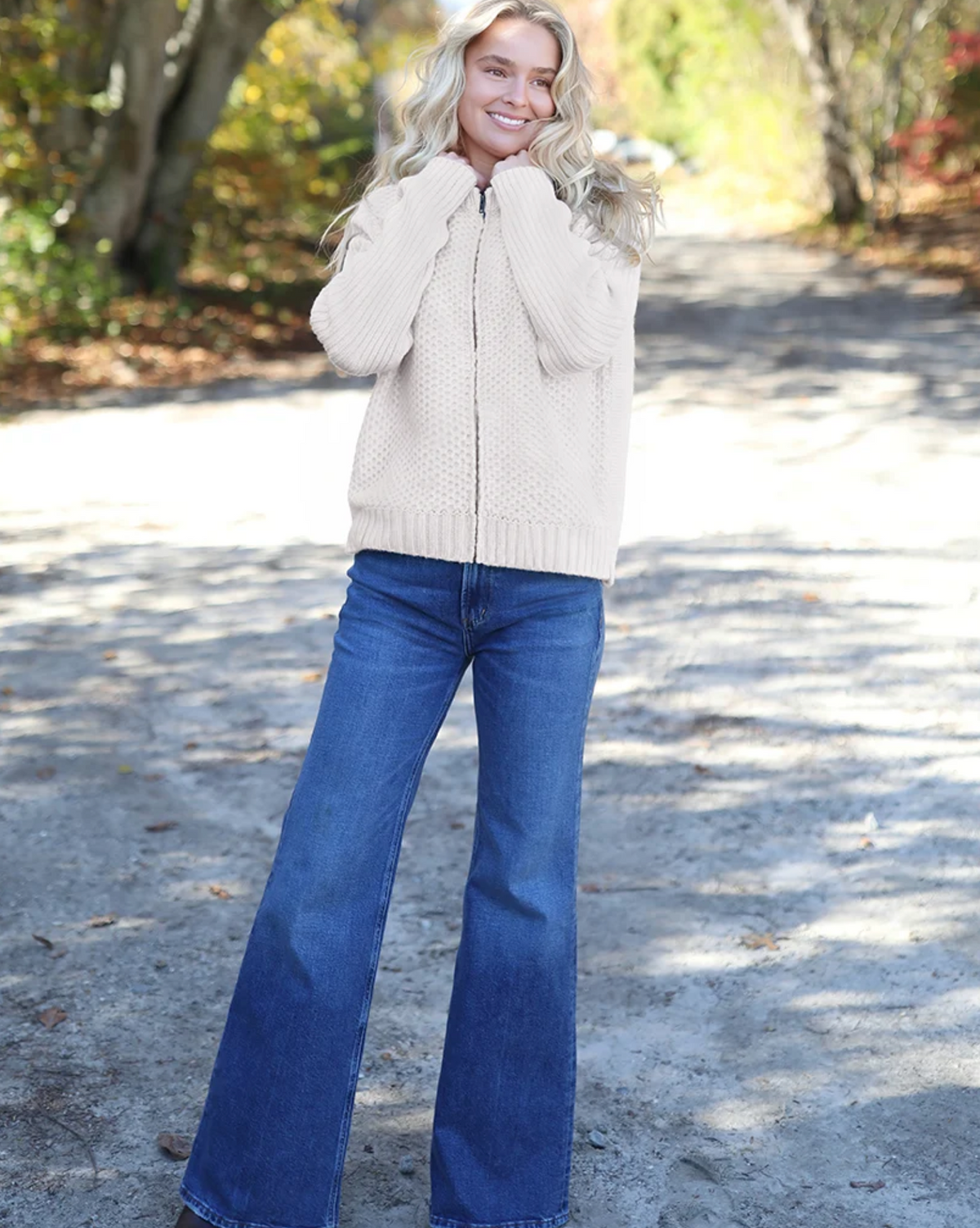 SHEPHERD CHUNKY ZIP UP CARDI