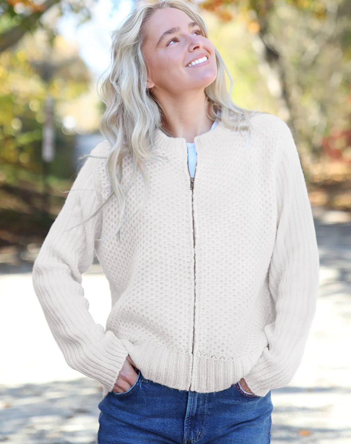 SHEPHERD CHUNKY ZIP UP CARDI
