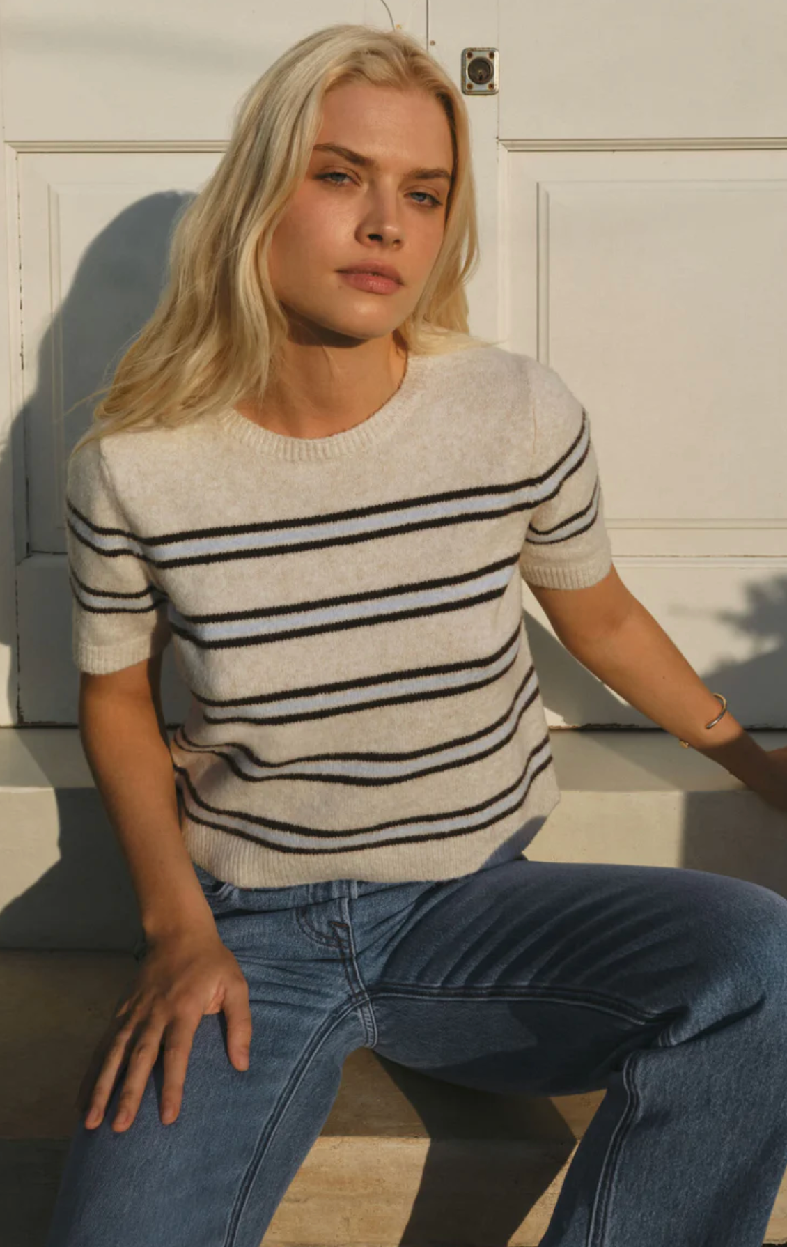 GATEWOOD STRIPE SWEATER TEE