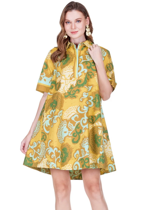 PLACKET SWING DRESS