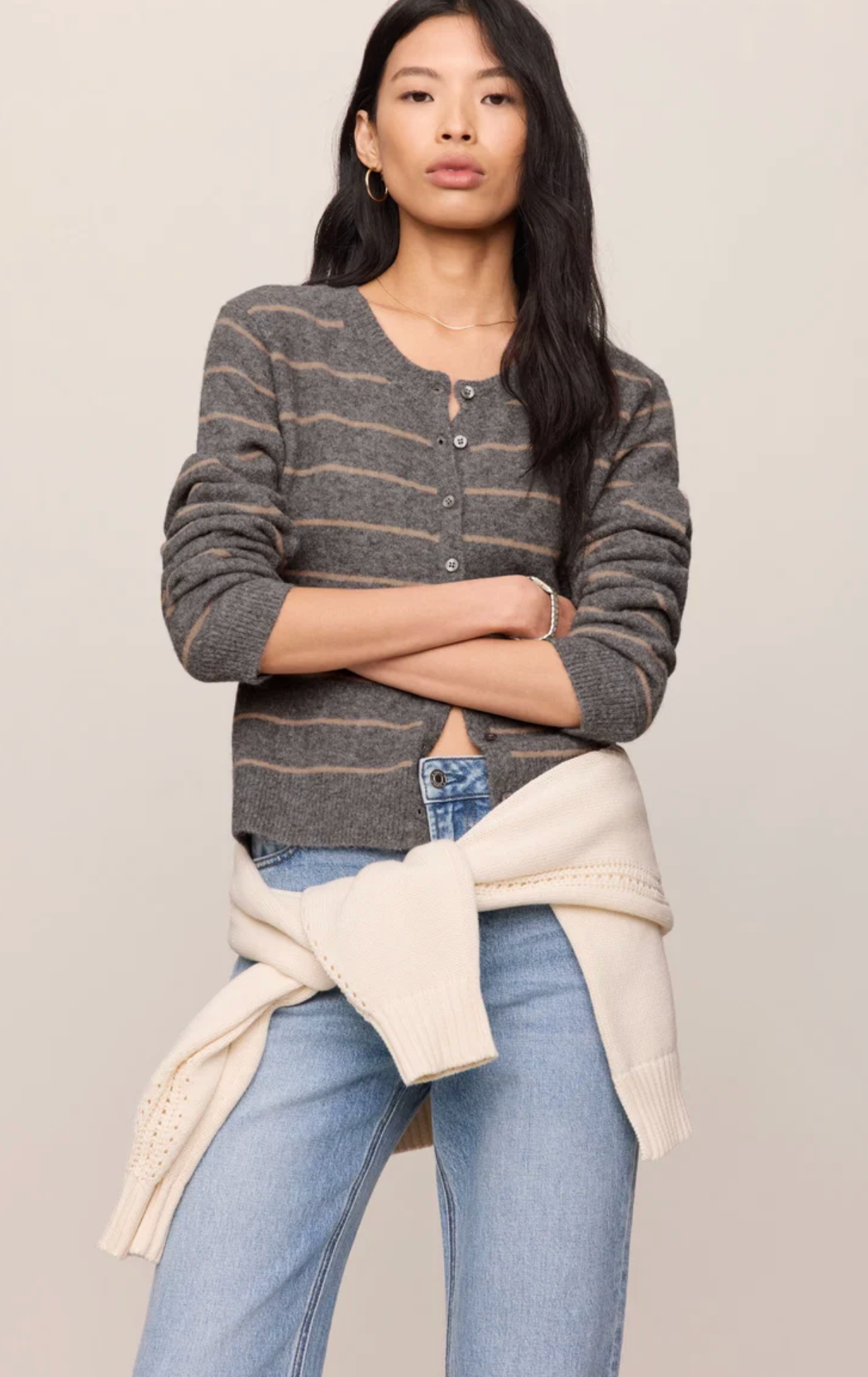 MEDINA COZY STRIPE CARDIGAN