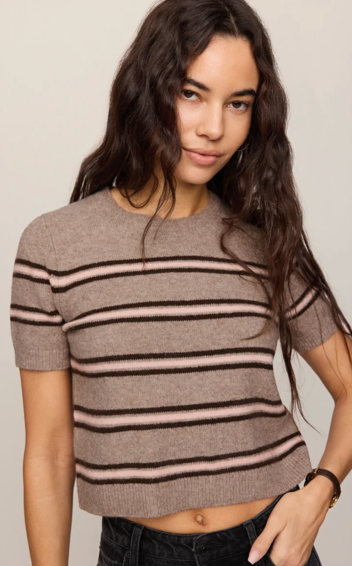GATEWOOD STRIPE SWEATER TEE