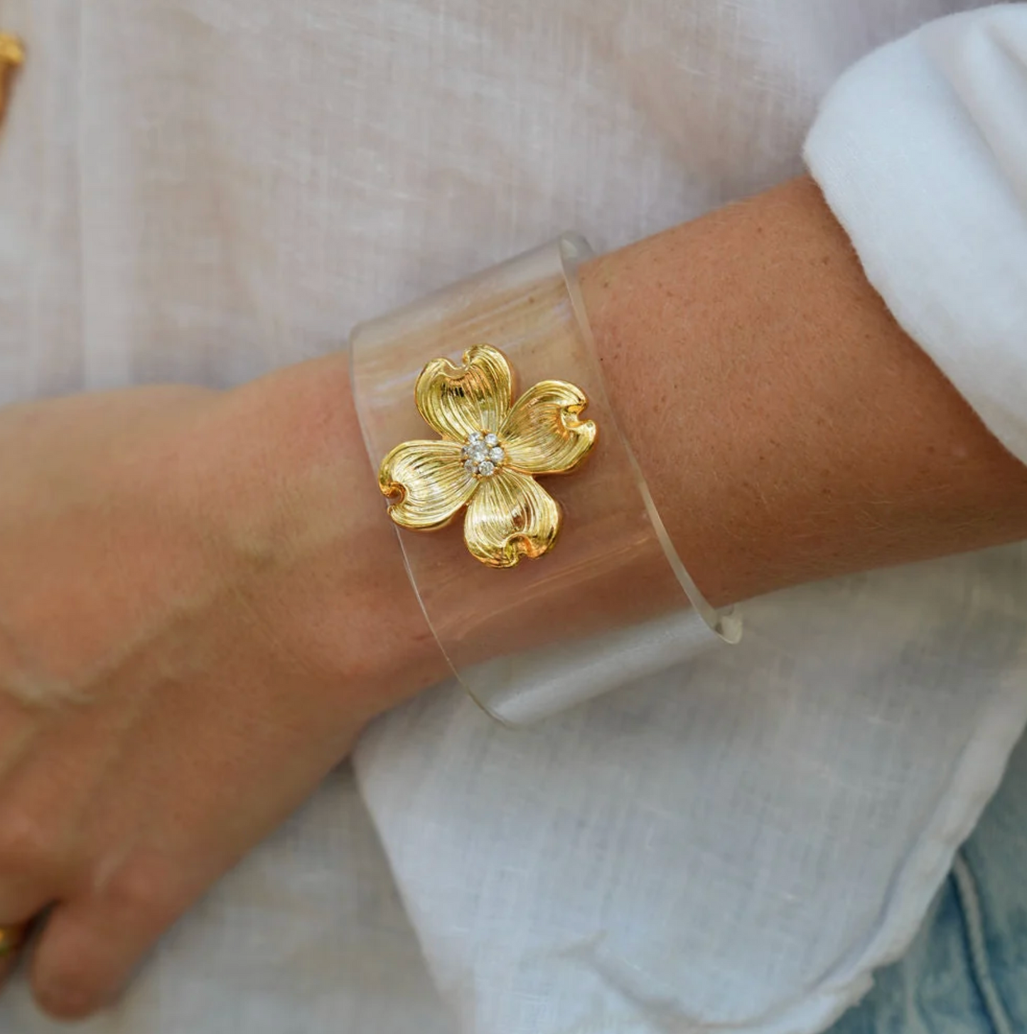 DOGWOOD ACRYLIC CUFF BRACELET