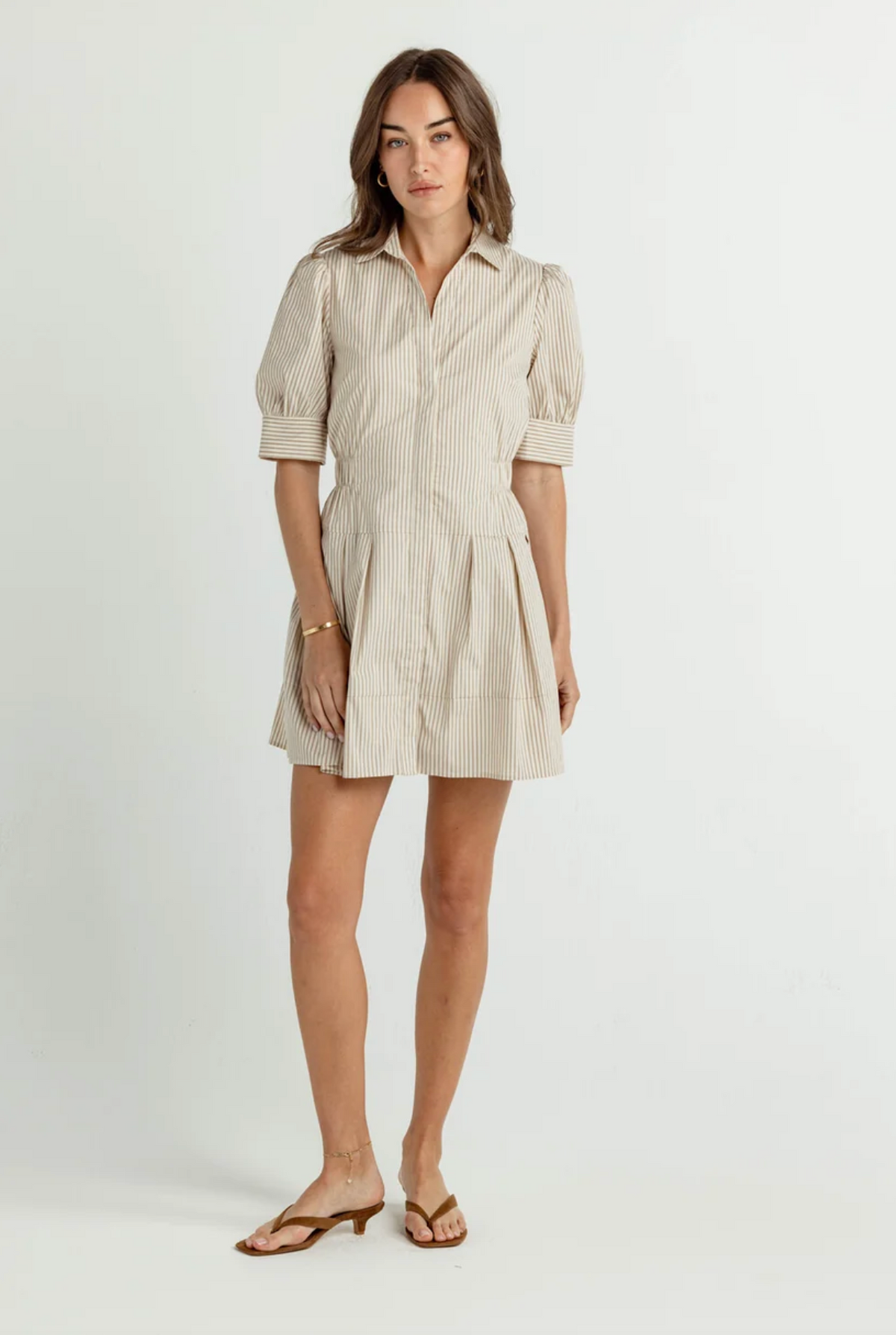 BRIDLE TICKING STRIPE MAISIE DRESS