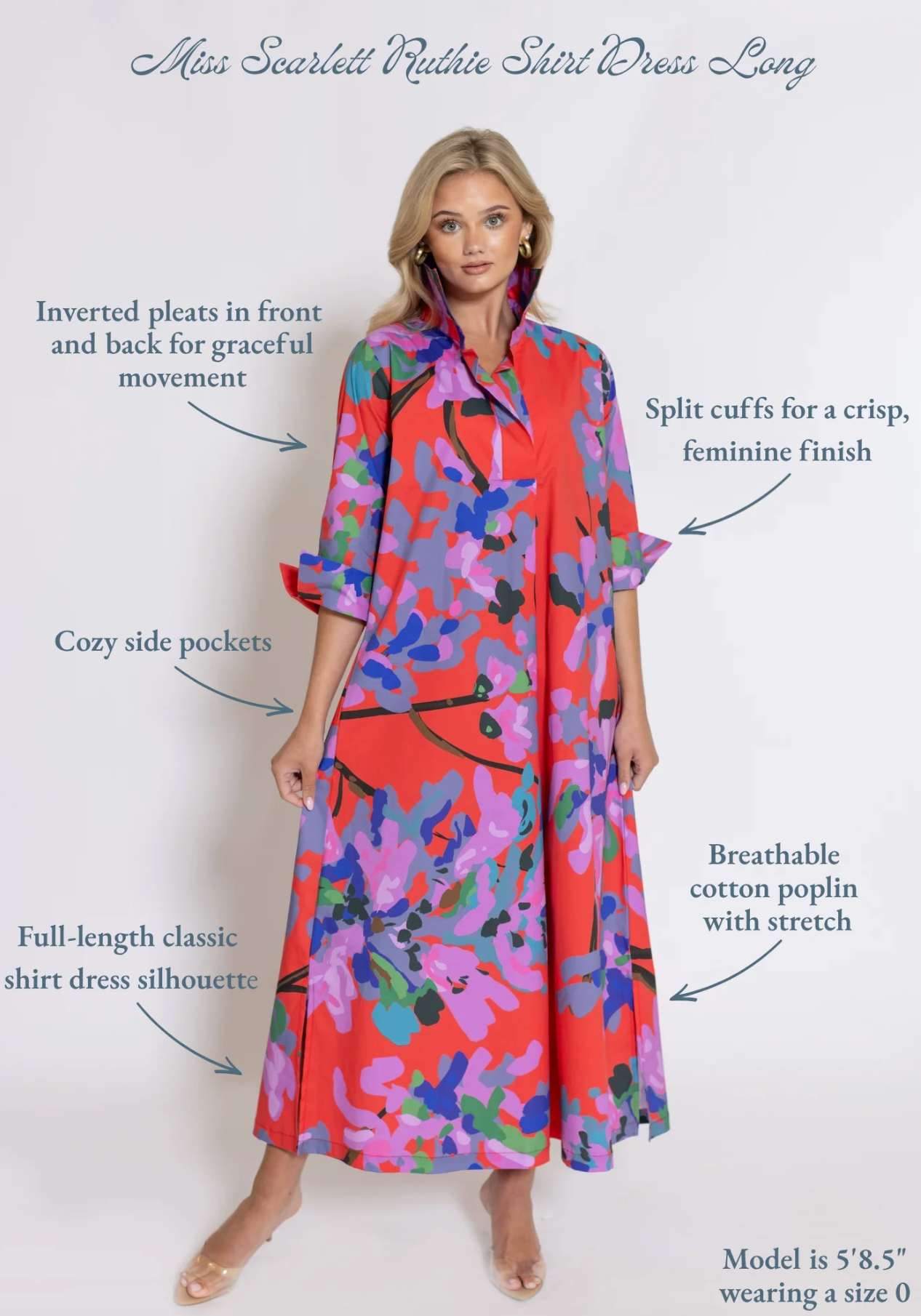 MISS SCARLETT© RUTHIE SHIRT DRESS LONG