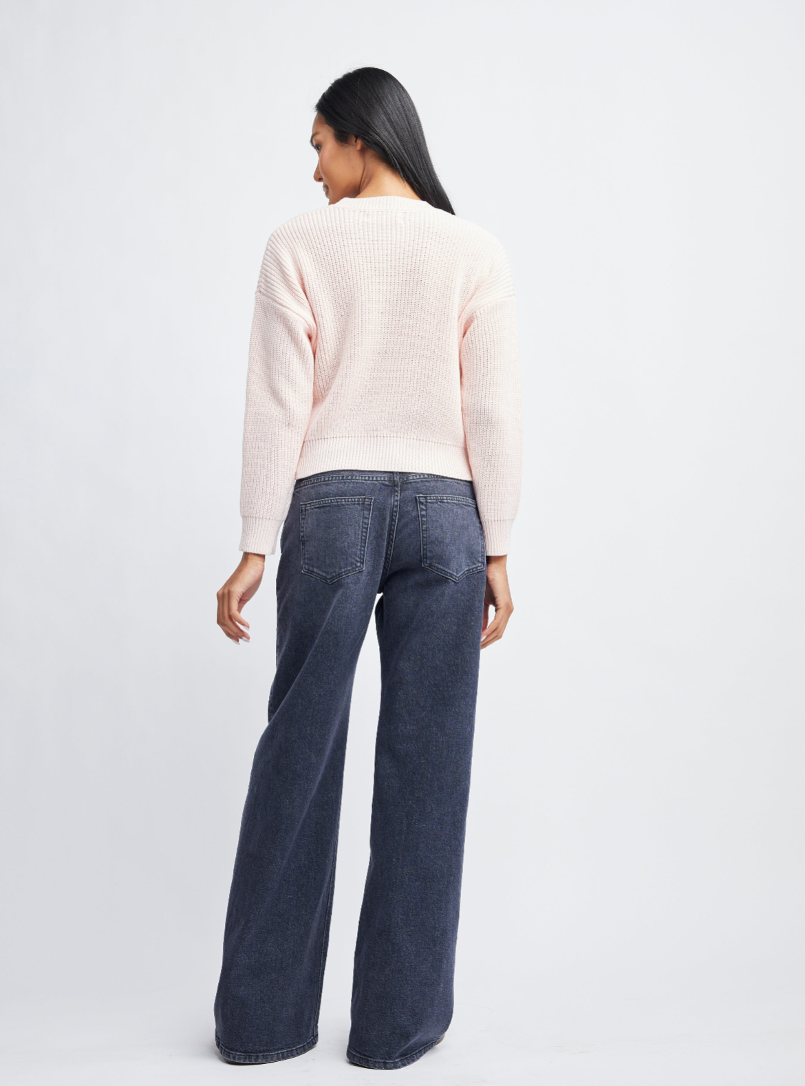 SIOBHAN CREW L/S CROP SWEATER