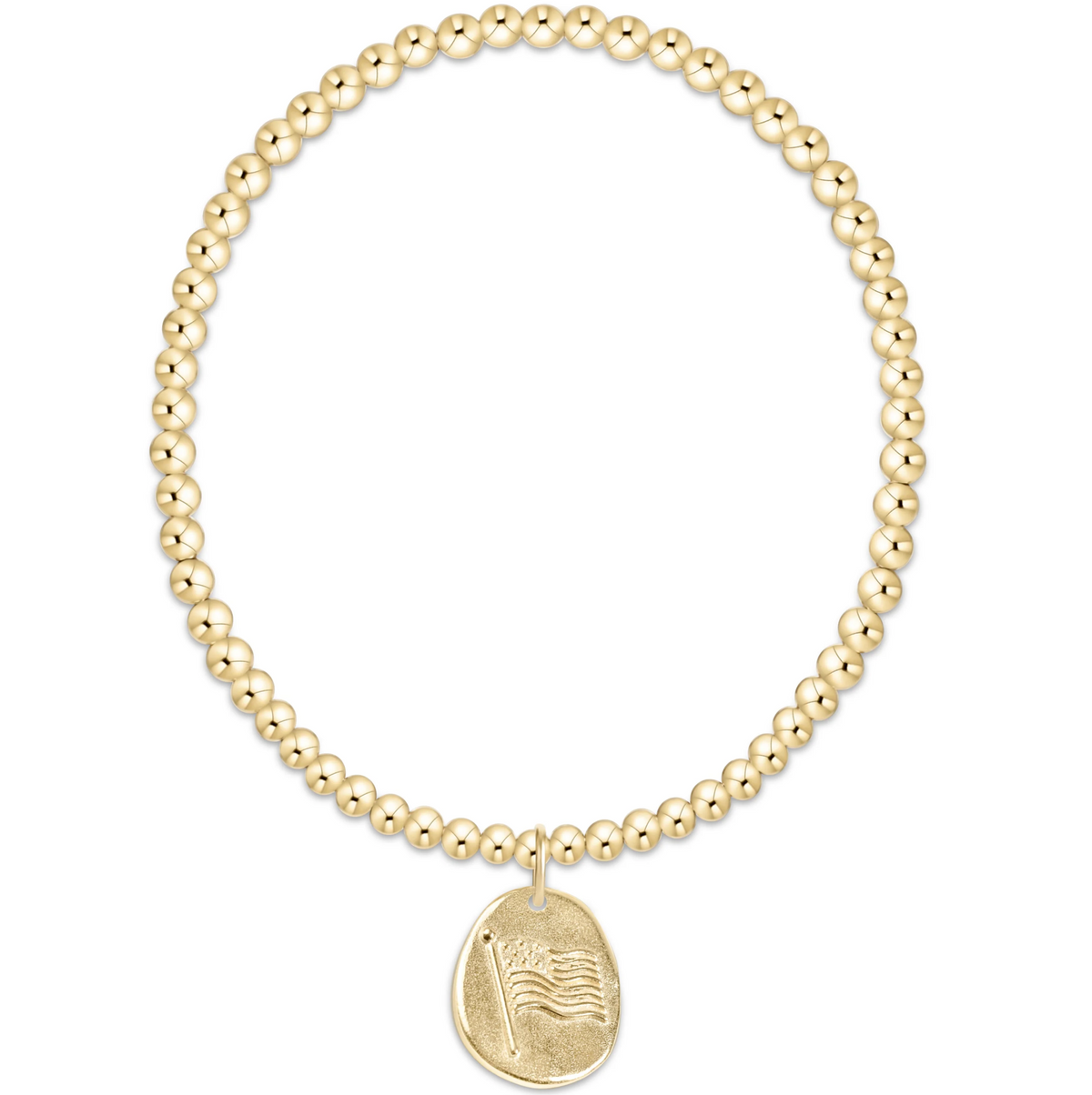CLASSIC GOLD 3MM BRACELET W CHARM
