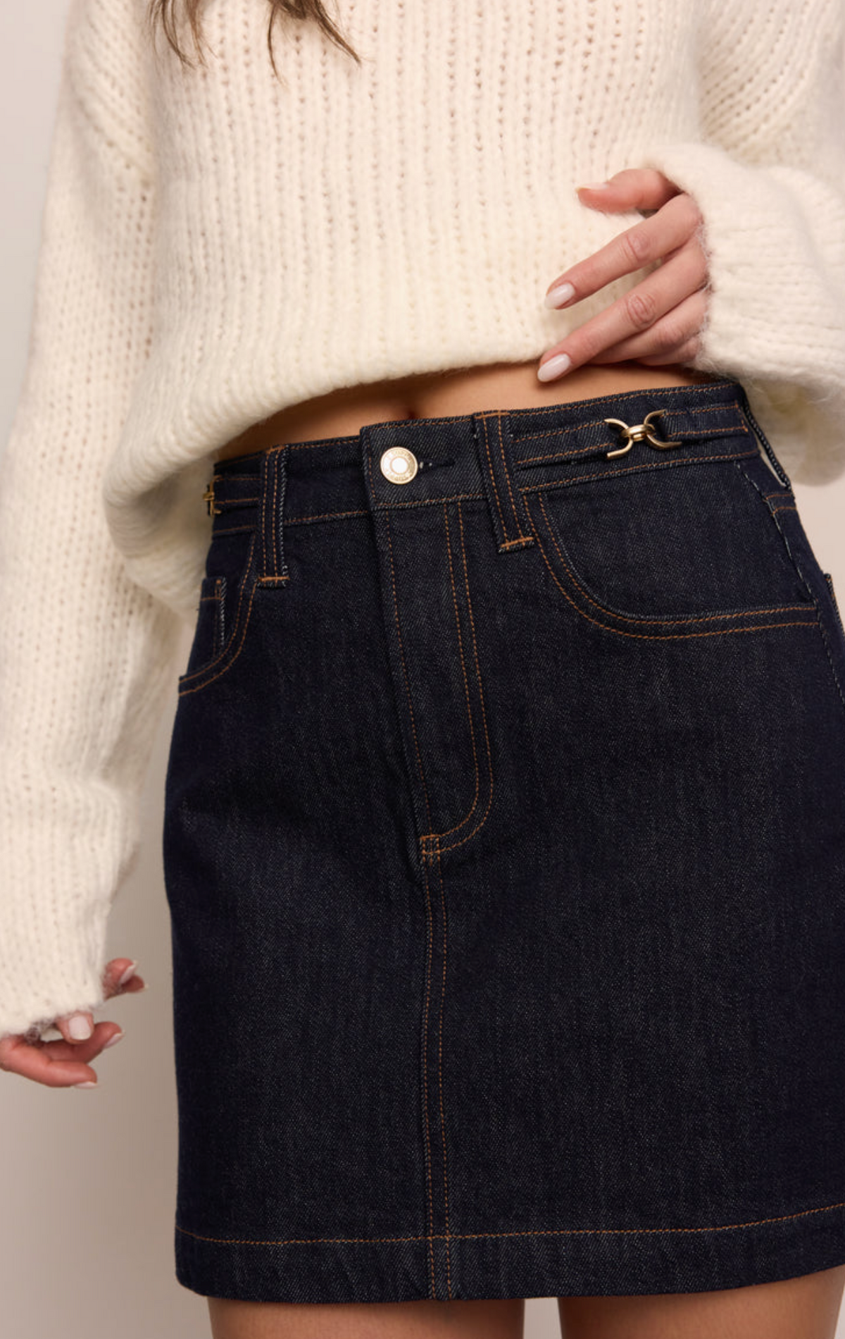 SOCIALITE DENIM MINI SKIRT
