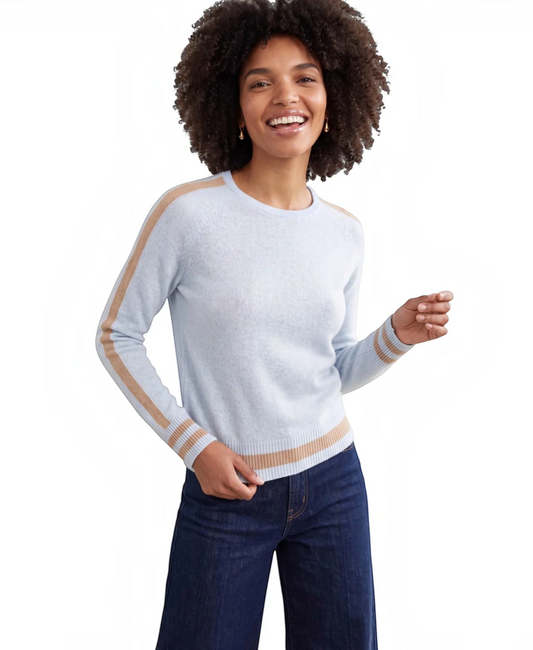 CATHY SLEEVE STRIPE CREW
