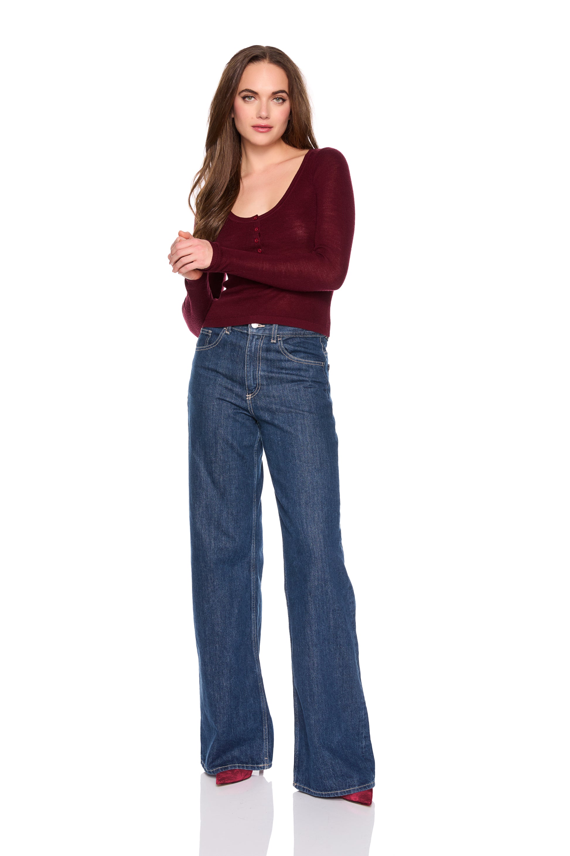 light merino ls henley sweater