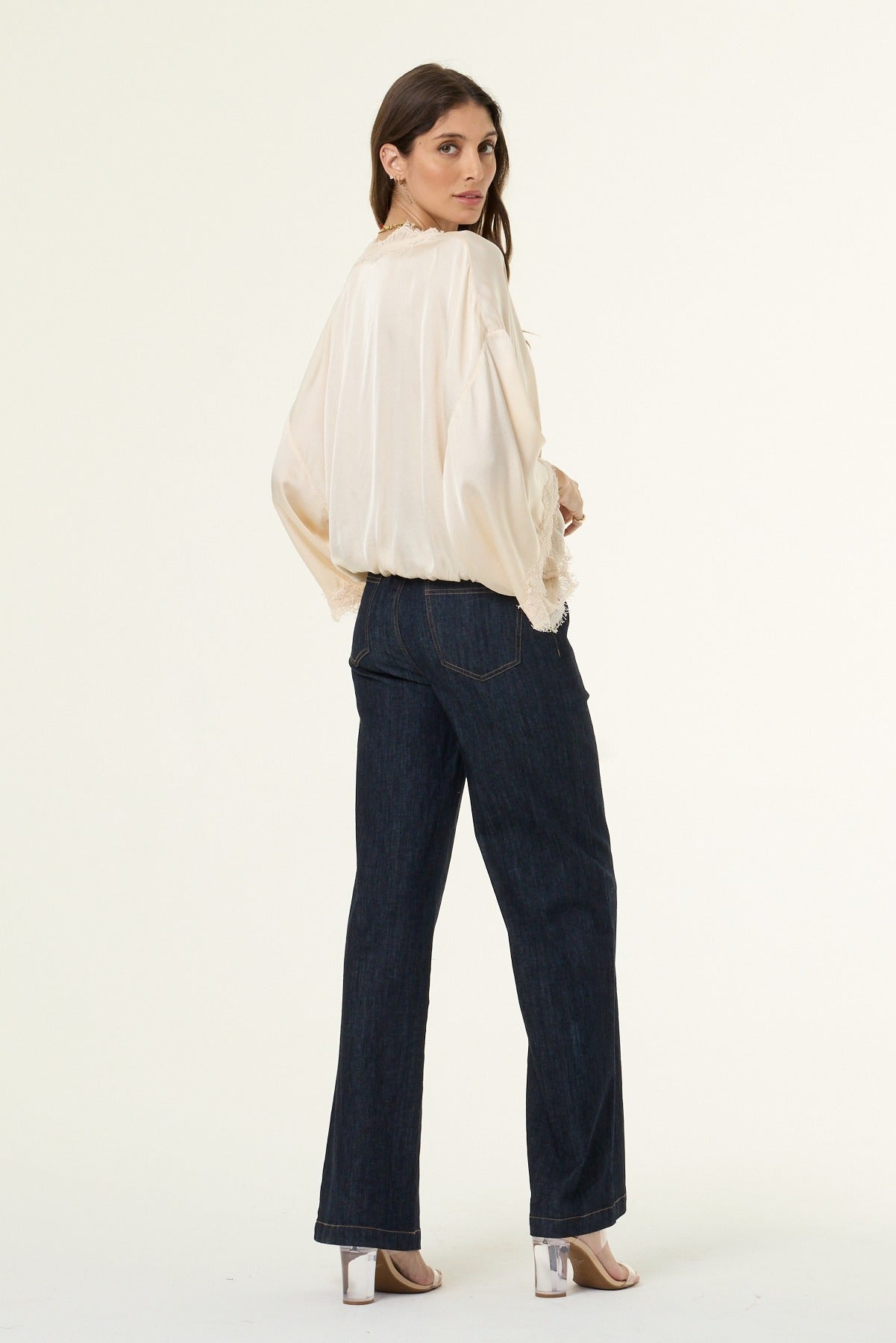 Tia Lace Top // Chalk