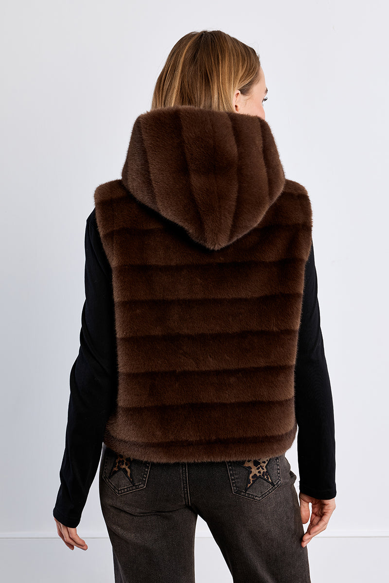 YOUNG LADIES WOVEN SLEEVELESS JACKET