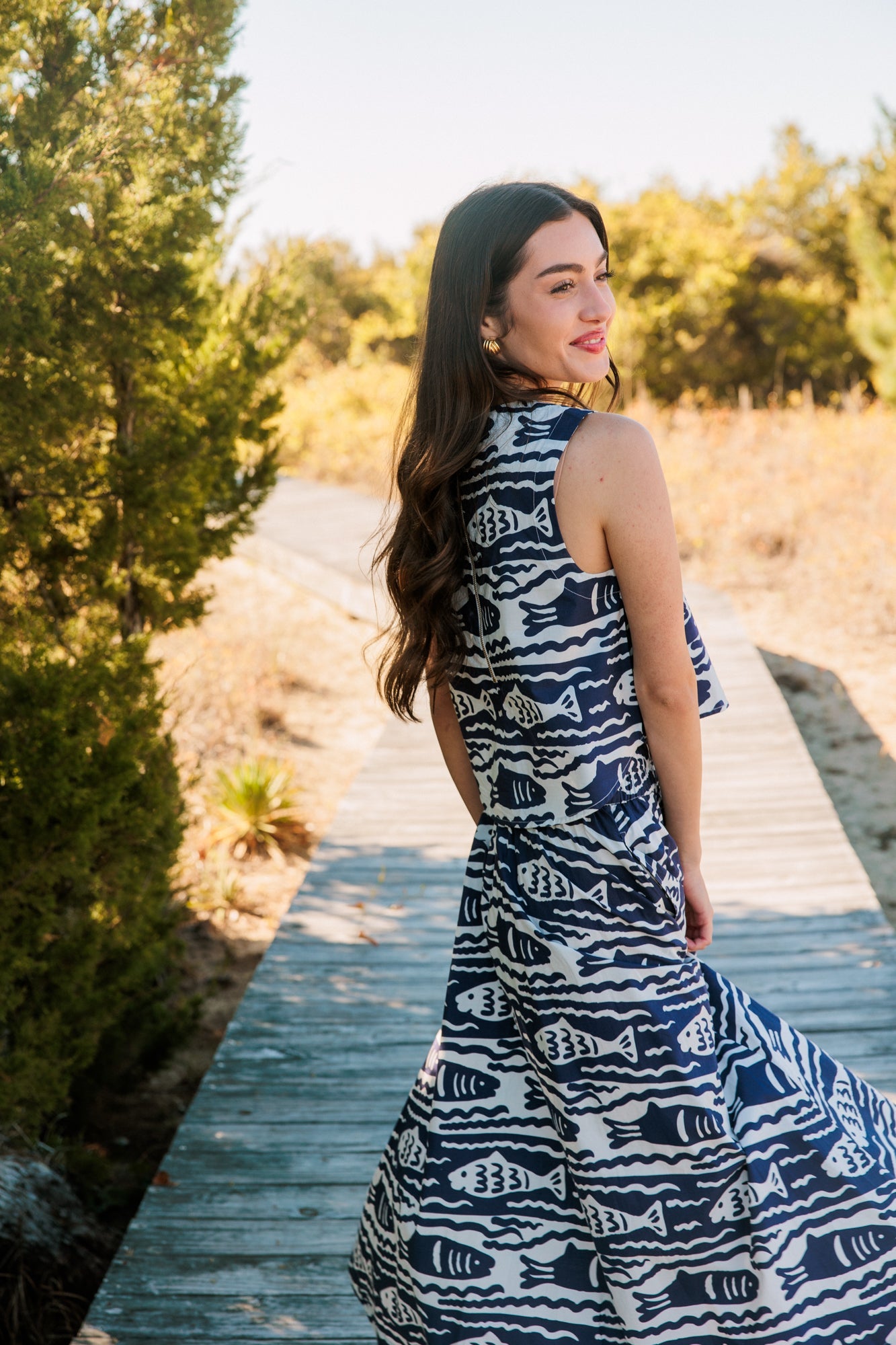 Crop Top, Fish Print