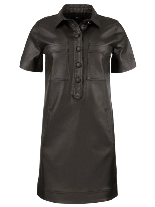 TATIANA DRESS WITH PLACKET + POCKETS