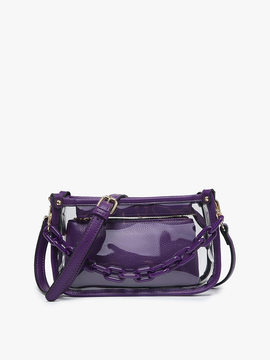 JESSICA STADIUM CLEAR CROSSBODY BAG