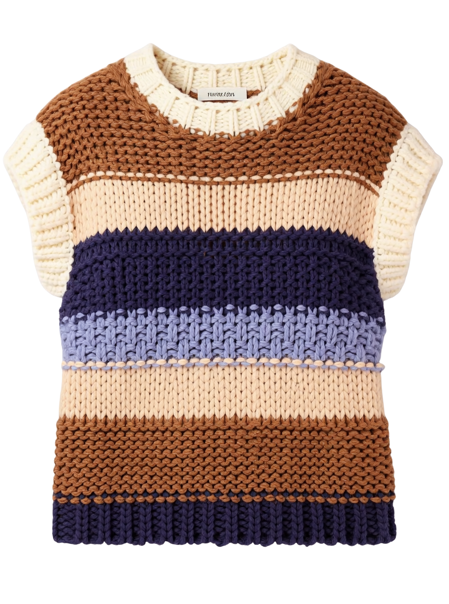 THE BOOKMARK STRIPE SWEATER VEST